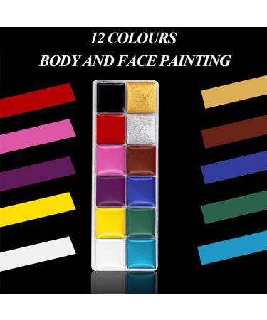 Buy 2 Sets of 12-Color Body Paint Oily Face Paint for Halloween Drama & Parties International Shipping Available! - Buy Online on GoSupps.com