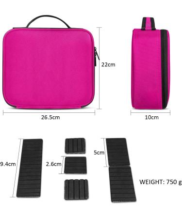 Forrica Cosmetic Bag for Women | Portable Makeup Organizer & Travel Case | Red Makeup Suitcase - Buy Online on GoSupps.com