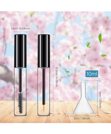 12-Piece 10ml Empty Mascara & Eyeliner Tubes Set with 4 Cream & Liquid Containers - DIY Eyelash Serum Kit - Buy Online on GoSupps.com