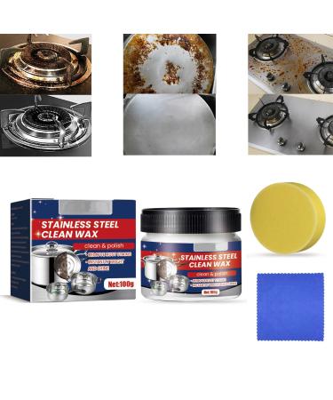 Magical Nano-Technology Stainless Steel Cleaning Paste Stainless Steel Clean Wax Stainless Steel Cleaning Wax Stainless Steel Cleaner and Polish Metal Polish Paste (1Pcs)