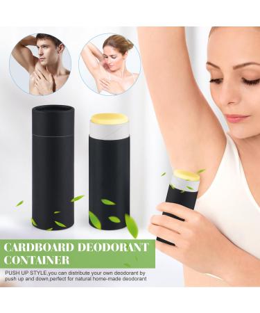Furnido 10 Pcs 2 oz Cardboard Deodorant Containers Push-Up Style Top-Fill Empty Kraft Paperboard Tubes Lip Balm Containers Compostable Round Body Lotion Sticks Tube DIY Homemade Lip Balm Holder Black - Buy Online on GoSupps.com
