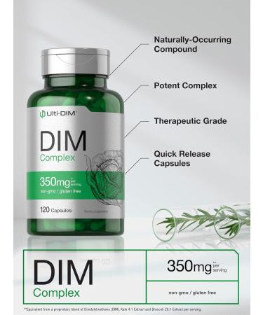 Horb ach DIM Supplement | 350mg Complex | for Women & Men | 120 Capsules | Diindolylmethane | with Broccoli & Kale | Non-GMO Gluten Free - Buy Online on GoSupps.com