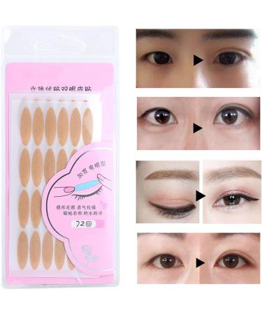 Yctze 72 Pairs Eyelid Tape for Hooded Eyes Half Round Shape Double Eyelid Adhesive Sticker Eye Lifter Strips Makeup Tool and Accessories - Buy Online on GoSupps.com