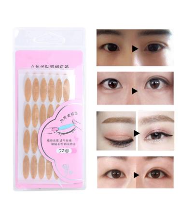 Yctze 72 Pairs Invisible Eyelid Tape for Hooded Eyes Half Round Shape Double Eyelid Adhesive Sticker Eye Lifter Strips Makeup Tool and Accessories - Buy Online on GoSupps.com