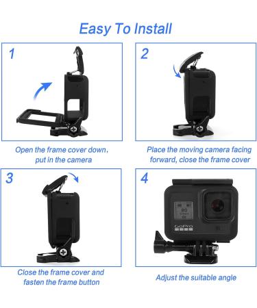 GoPro Housing Frame - 2-Piece Protective Cover for Hero 7/6/5/2018 Black - Side Open Design - Buy Online on GoSupps.com
