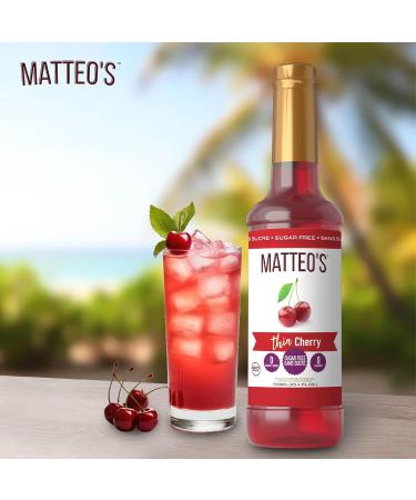 Matteo's Sugar-Free Fruit Syrup Sweeteners for all types of Beverages - for Pastry Dessert Kitchen Restaurant and Bars Deep Succulent Cherry Flavor Tart Sweet Non-Alcoholic Syrup (750ml - 6pk) 750 ml (Pack of 6) - Buy Online on GoSupps.com