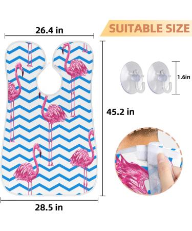 Beard Bib Apron for Men | Waterproof Hair Catcher & Grooming Cloth - Flamingo Print - Buy Online on GoSupps.com