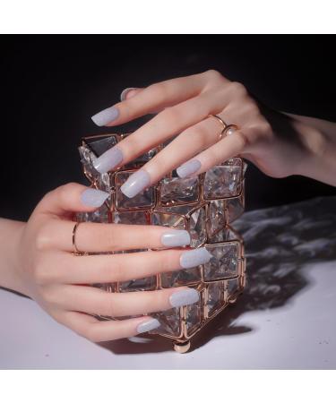 Danni & Toni 28 Stickers Semi Cured Gel Nail Polish Strips Gel Nail Stickers (Glistening Sea) Salon-Quality Gel Nail Polish Strips Manicure Stickers Set