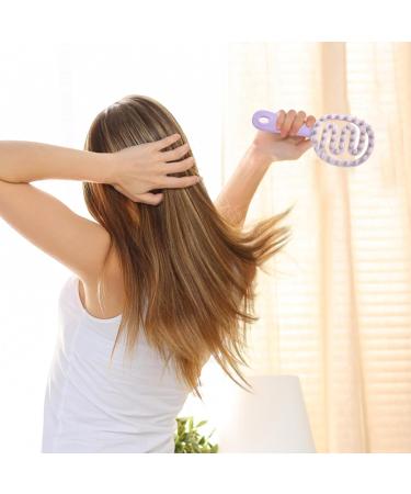 Buy Violet Hair Shampoo Comb - Long Handle Scalp Massager for All Ages | Ideal Cleaning Tool for Children Men Women & Seniors - Buy Online on GoSupps.com