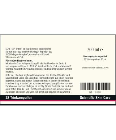 Elasten Collagen Drink - Original Study-Tested Formula for Youthful Skin | 28 Anti-Wrinkle Ampoules - No. 1 Pharmacy Choice - Buy Online on GoSupps.com