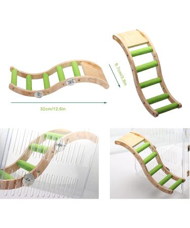 Bird Wooden Ladder Toy for Climbing and Chewing - Pet Parrots Cage Accessories and Play Platform - Buy Online on GoSupps.com