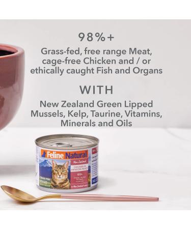 Feline Natural - BPA-Free & Gelatin Free Canned Cat Food - Chicken & Lamb 6oz (12 Pack) - Buy Online on GoSupps.com