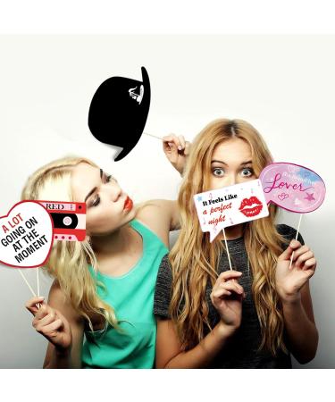31pcs Taylor Birthday Party Decorations Photo Booth Props TS Party Decorations Photo Props Birthday Party Favors Music Lyrics Photo Booth Props for Girls Party Music Lover Photo Booth Props - Buy Online on GoSupps.com