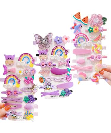14-Piece Girls Hair Accessories Set | Colorful Cartoon Hair Clips & Flowers for Kids - Buy Online on GoSupps.com