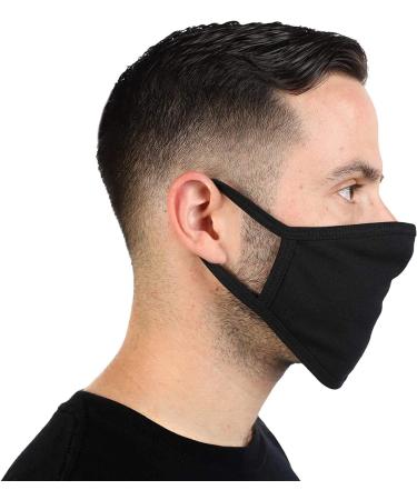 Black Cotton Face Masks - Bulk Purchase | Breathable Reusable & Comfortable (2-Pack - Buy Online on GoSupps.com