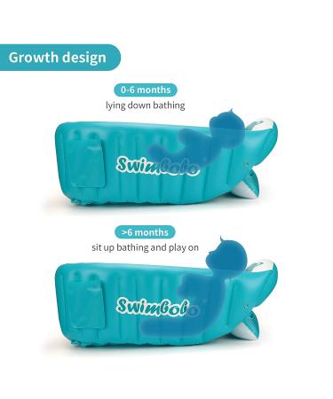 Inflatable Baby Bath Tub Portable Foldable Travel Mini Swimming Pool Helps Infants to Toddler Tub (Blue) - Buy Online on GoSupps.com