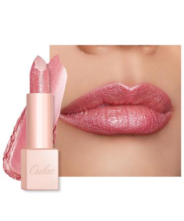 Oulac Moisture shine lipstick pink shimmering with shiny surface creamy texture lip care for moisturizing lips vegan (03) pink jewel (pg03) pink jewel - Buy Online on GoSupps.com