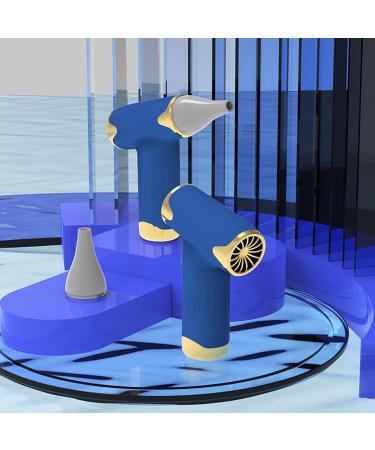 Alomejor Mini Fan - Portable Bladeless Hair Dryer for Pets | 4 Wind Levels 1100mAh Battery | Ideal for Cats & Dogs (Blue - Buy Online on GoSupps.com