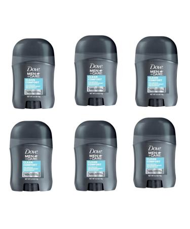 Men + Care Clean Comfort Antiperspirant Deodorant Travel Size 0.5 Ounce (Pack of 6)