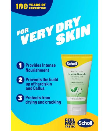 Scholl ExpertCare Intense Nourish Foot Cream for Hard Skin Vitamin E & Provitamin B5 Complex for Softer Smoother Feet - 5 Oz - Buy Online on GoSupps.com