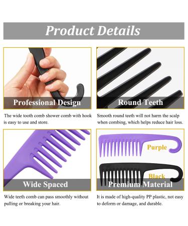 2PCS Wide Tooth Shower Combs for Wet Curly Hair - Premium Detangler Comb for Thick Long Hair - Conair Women's Styling Tool - Buy Online on GoSupps.com