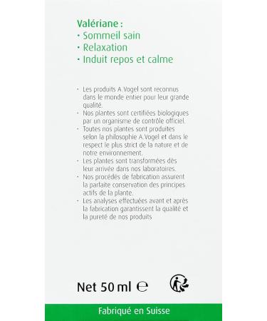 A.VOGEL Dietary supplement - Targeted action Insomnia & Restorative Sleep Relaxing and Melatonin Free - Fresh plant extract valerian Valerian drops - Organic plant active ingredients - 50 ml - Buy Online on GoSupps.com