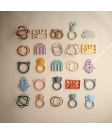 Mushie Silicone Dog Brown Baby Teether Toy - BPA-Free Teething Relief - Buy Online on GoSupps.com