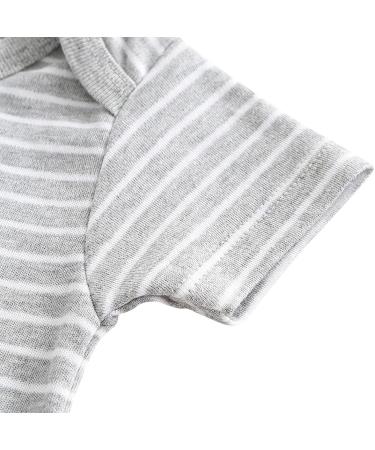 Chamie Newborn Baby 9-Piece Clothing Set in Grey | 100% Cotton | Unisex 0-12M | Short-Sleeve Bodysuit, Baby Pants, Vests - Buy Online on GoSupps.com