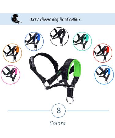 ILEPARK Adjustable Dog Halter - Padded Fabric Anti-Pull Collar for Dogs (Large Pink) - Ideal for Comfortable Walks - Buy Online on GoSupps.com