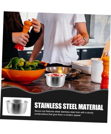 Ciieeo 100 Pcs Stainless Steel Sauce Pot Small Serving Dish Ice Cream Plates Soy Sauce Container Au Jus Steel Condiment Dishes Dessert Containers Sauce Dipping Bowls Metal Seasoning Bowl Mx10pcs As Shownx10pcs - Buy Online on GoSupps.com