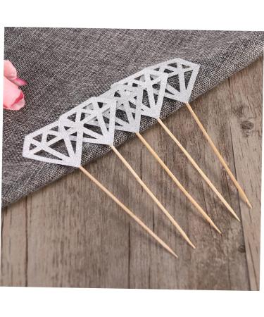 Vaguelly 150 Pcs Gold Diamond Topper Fruitcakes Wedding D cor Cake Diamonds Wedding Diamond Glitter Diamond Home Ornament Fruit Cake Glitter Wedding Cupcake Picks Commemorate Toothpick - Buy Online on GoSupps.com