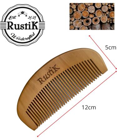 RustiK Natural Pain Relief Labour/Birthing Comb | Pear Wood Acupressure for Anxiety & Stress - Buy Online on GoSupps.com
