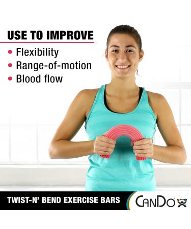 CanDo Twist-n-Bend Hand Exerciser - Red Flexible Training Stick for Finger Strength - 12 Light Resistance - Buy Online on GoSupps.com