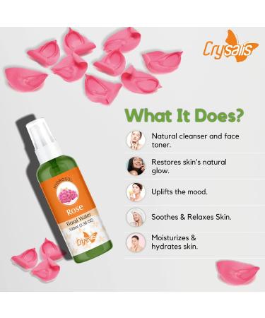 Crysalis Rose Floral Water (Rosa Damascena) - 100ml | Premium Aromatherapy & Skin Care - International Shipping Available - Buy Online on GoSupps.com