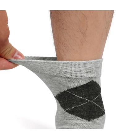 1 paire Hommes Argyle Prints Hydratant Adoucir Skin Cracked Gel Chaussettes Gris clair Gris - Buy Online on GoSupps.com