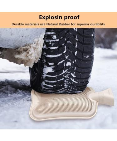 Portable Heat Bottle with Soft Cover - 1L Warm Water Bottle for Kids & Adults | Fluffy Bed Bottle - Buy Online on GoSupps.com