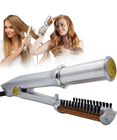 2 in 1 Hair Straightening & Curling 3 Heat Settings 60-Second Heat-up Auto-Off Dual Voltage Swivel Cord Travel-Friendly Easy to Use Gold