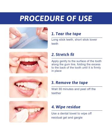 28 Tooth Whitening Strips - Effective Stain Removal & Enamel Safe Mint Taste | Fast Teeth Bleaching for a Bright Smile - Buy Online on GoSupps.com