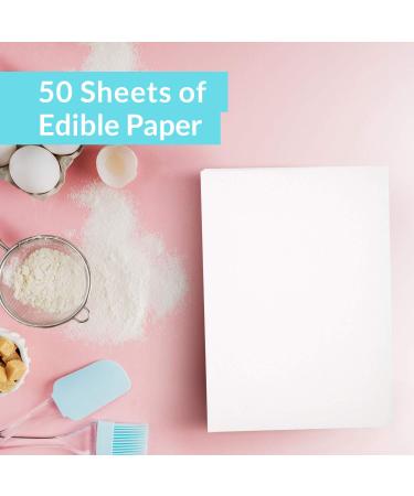 Oasis Supply Edible Rectangle Rice & Wafer Paper 8x11-Inch White - 50 Count - DD Grade Double Thick - Buy Online on GoSupps.com