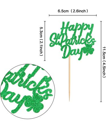 Keaziu 24 Pack Happy St. Patrick's Day Cupcake Toppers Lucky Four Leaf Shamrock Hat Cupcake Picks For Irish Festival Baby Shower Birthday Party Supplies Decoration 4 Black-12-new - Buy Online on GoSupps.com