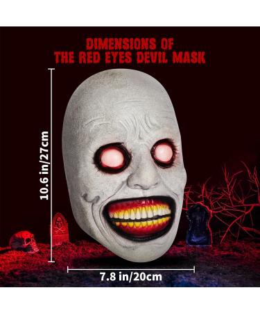 Bekrgwiy Halloween Mask Smiling Demons Horror Mask Scary Mask for Adult Halloween Creepy mask Halloween Cosplay Scary Mask Halloween Novelty Mask with Red Eyes for Adult White - Buy Online on GoSupps.com