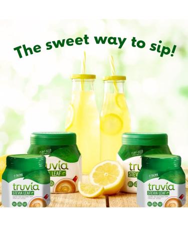 Stevia Sweetener Bundle with Truvia Sugar Free Granulated Sugar 4 x 270g Erythritol Powder From Stevia Leaf Extract Total of 720 Servings and 4 x Wishesla Black Reusable Waterproof Label Stickers - Buy Online on GoSupps.com