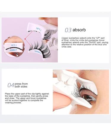 Fovolat Natural Looking Magnetic Eyelashes | Natural Magnetic Eyelashes Soft Magnetic Lashes No Glue 2 Pair Soft Magnetic Eyelashes Magnetic Eyelashes For Natural Look - Buy Online on GoSupps.com