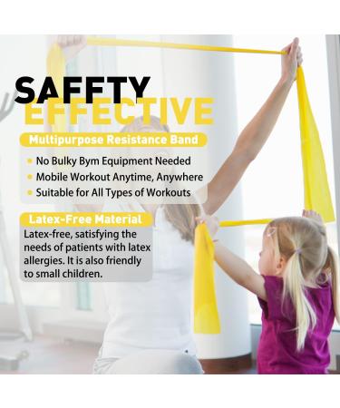 Fitness Straps Set - Uoromi Resistance Tapes for Physiotherapy Yoga & Home Training - 2.0m Yellow Gymnastics Band for Men - Buy Online on GoSupps.com