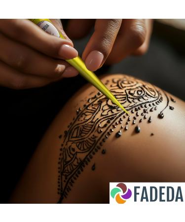 FADEDA Henna cones 12 pieces 12 x 25 g natural paste black 100 vegetable ready to use and without PPD - Buy Online on GoSupps.com