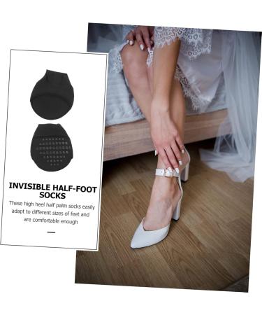 SEWOART 4 Pairs Forefoot Pad Supple Half Palm Socks Toe Liner Half Socks Invisible Toe Topper Socks Womens Socks Seamless Half Socks Silicone Women's High Heel Front Pad - Buy Online on GoSupps.com