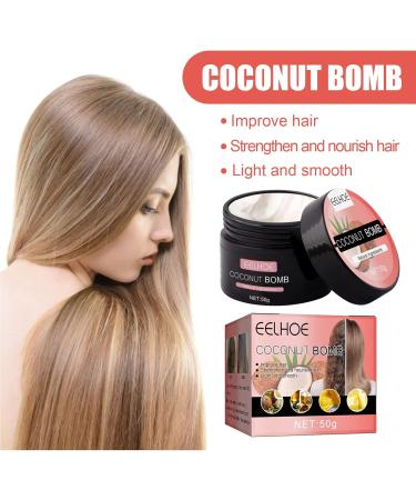 Masque Capillaire Coconut Hair Mask Masque Cheveux Naturel Repair Hairmask Masque Cheveux Nutritif Silky Deep Conditioner Silk Smooth Deep Conditioner R parer Les Cheveux Secs (2pcs) - Buy Online on GoSupps.com