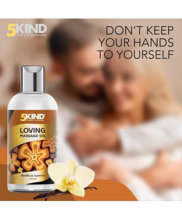 5Kind Loving Massage Oil 250ml - Vanilla & Jasmine Body Oil for Date Night - Relaxing Therapy Oil - Buy Online on GoSupps.com