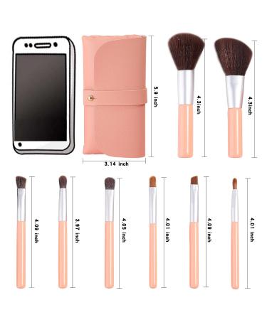 VIVID STELLA 8-Piece Makeup Brush Set | Premium Cosmetic Brushes & Travel Makeup Bag | Beauty Tools for Women - Pink - Buy Online on GoSupps.com