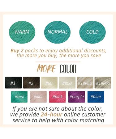 Runature U Tip Extensions - Real Hair Blue Green Keratin Bondings | 50cm 20 Inch 25g | Natural Hair #Teal - Buy Online on GoSupps.com